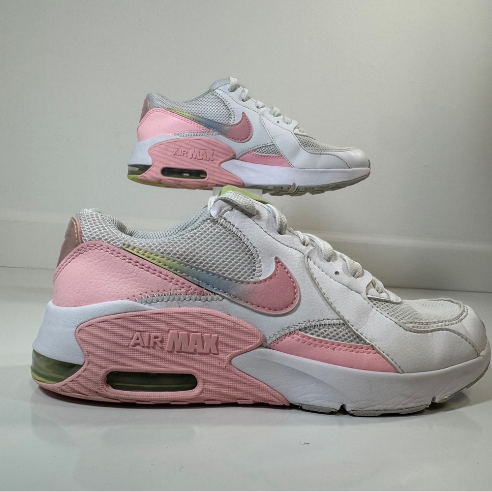 Nike Air Max Excee GS Sneakers White Pink‎ Lime CW5829-100 Size 4Y